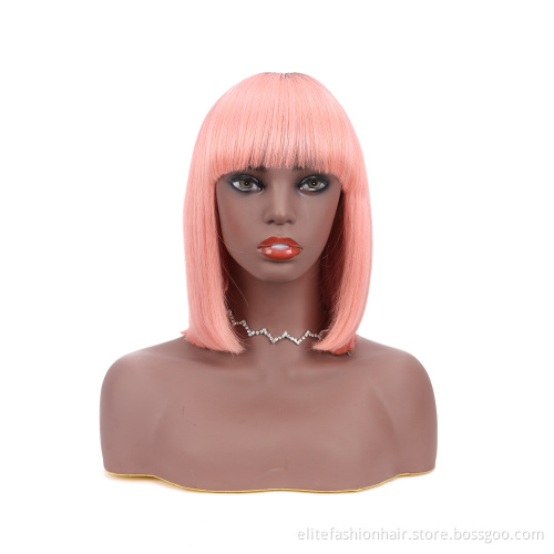 wholesale short straight wigs human hair full Machine Made Bob wigs for black woman virgin brazilian human hair Bob wigs